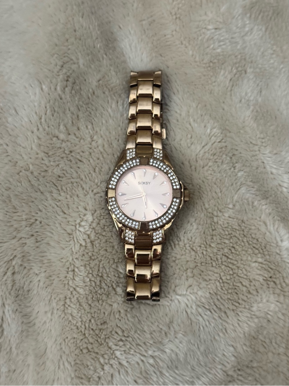 Seksy by Sekonda women’s Rose gold crystal 30 mm watch